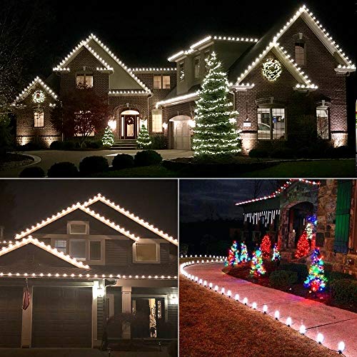 C9 Christmas Lights Cool White 16FT 25 LED Outdoor Connectable F4510