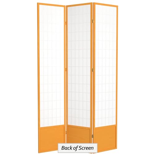 7 ft. Tall Window Pane Shoji Screen Room Divider, 3 Panels T5246