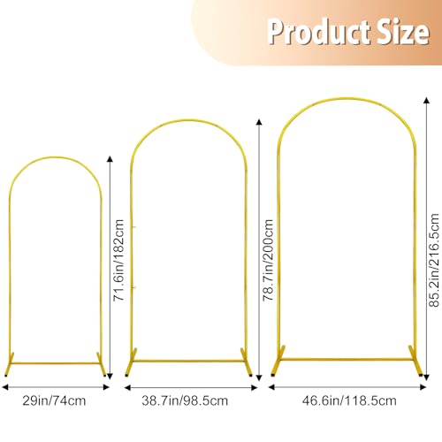 Metal Arch Backdrop Stand Set of 3 for Wedding Party Decoration G371
