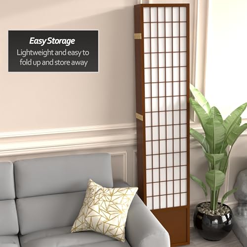7 ft. Tall Window Pane Shoji Screen Room Divider, 3 Panels T5246