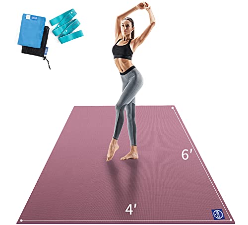 Extra Large Yoga Mat 12x6 ft Non-Slip Thick Exercise Mat for Home Gym Workout Z54498