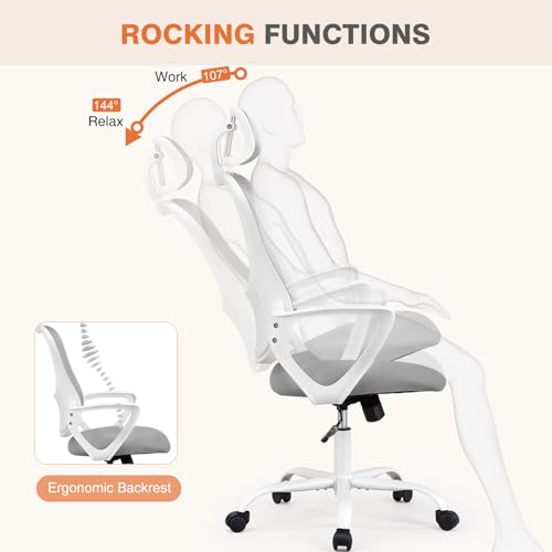 Ergonomic High-Back Mesh Office Chair with Wheels, Pink X2221