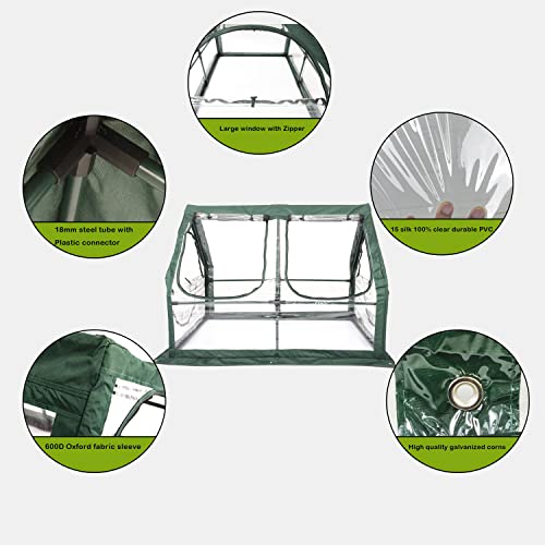 Portable Greenhouse for Garden Bed with PVC Cover P782033
