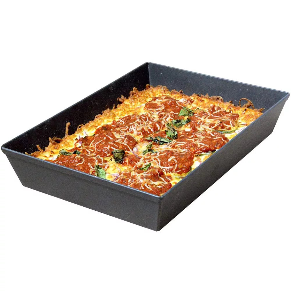Detroit Style Pizza Pan 10 x 14 Inch Non Stick Heavy Duty Aluminum Q452235