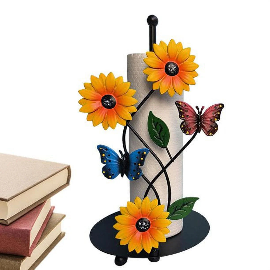 Painted Butterfly Paper Towel Rack for Kitchen F6409