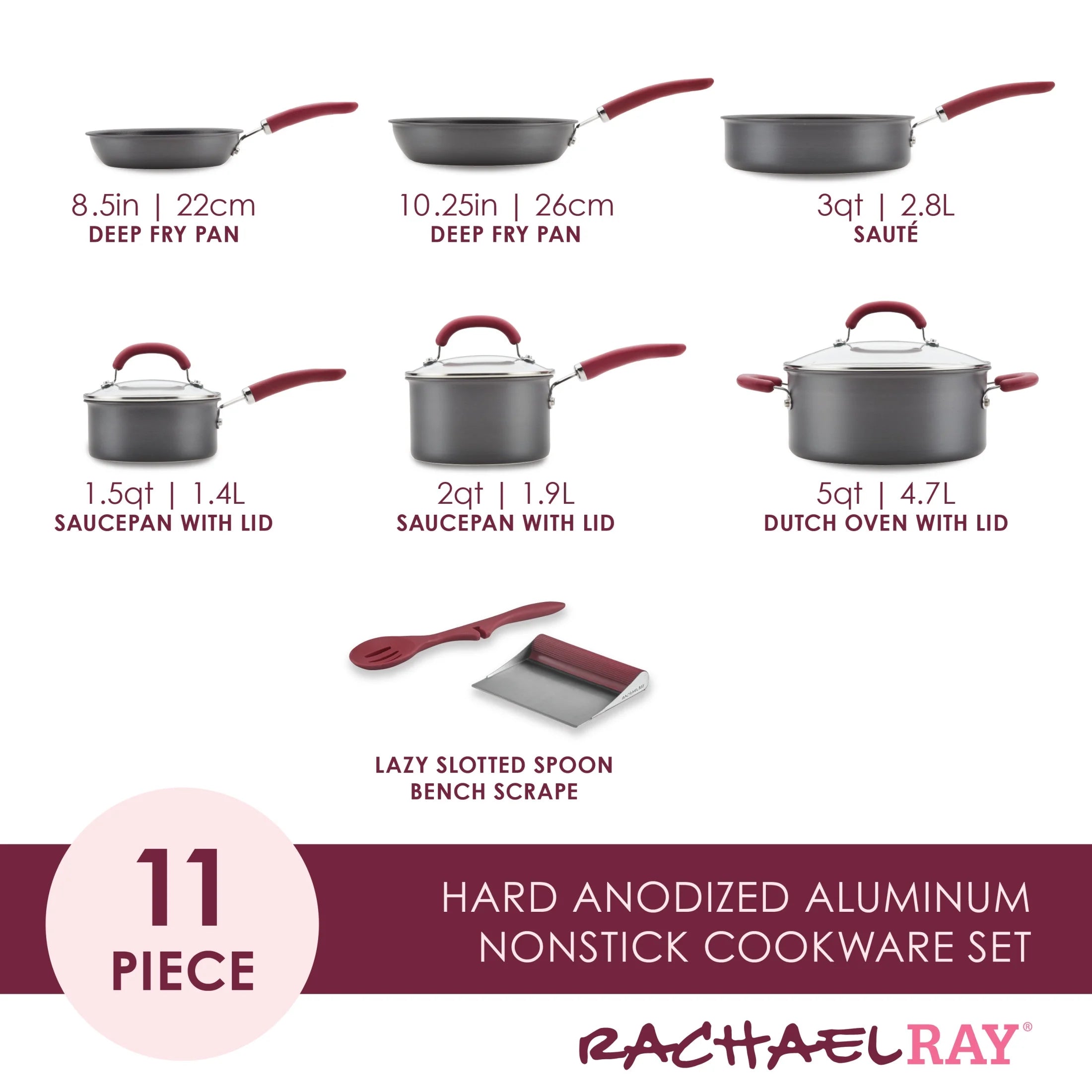 Nonstick Pots and Pans Set, 11 Piece A2771