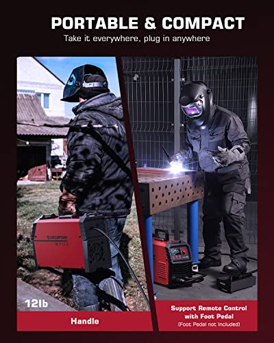 TIG Welder 200A, Dual Voltage 110V/220V, TIG/Stick 2 in 1 with LED Display I237