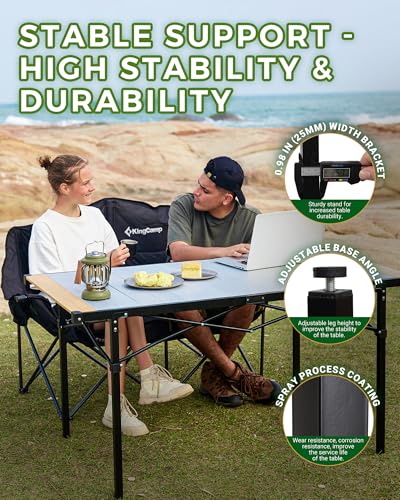 Folding Camping Table Portable Aluminum Roll Up Lightweight for Outdoor Picnic F98743