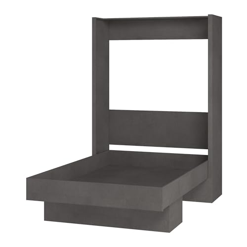 Full Murphy Wall Bed in White with Shelf O67975