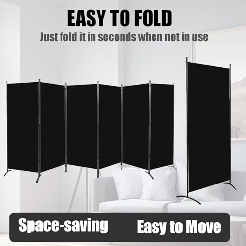 6 Panel Room Divider, Folding Privacy Screen, Freestanding Partition for Home Office P507