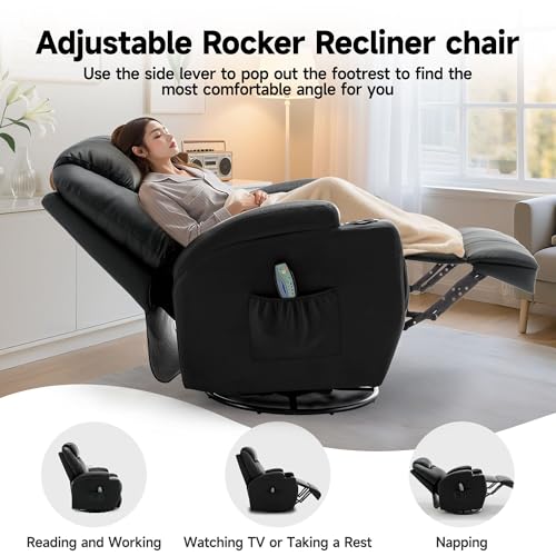 Rocking Recliner Chair with Massage and Heat E368