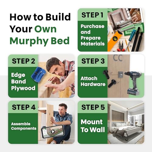Queen Vertical Murphy Bed Hardware Kit with Bonus Tools L8760