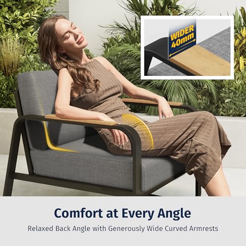 4-Piece Outdoor Patio Set with Sofa and Tempered Glass Table F97509