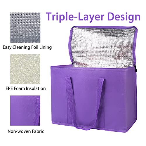 Insulated Food Delivery Bag Hot Cold Meal Carrier Cooler Tote K646948
