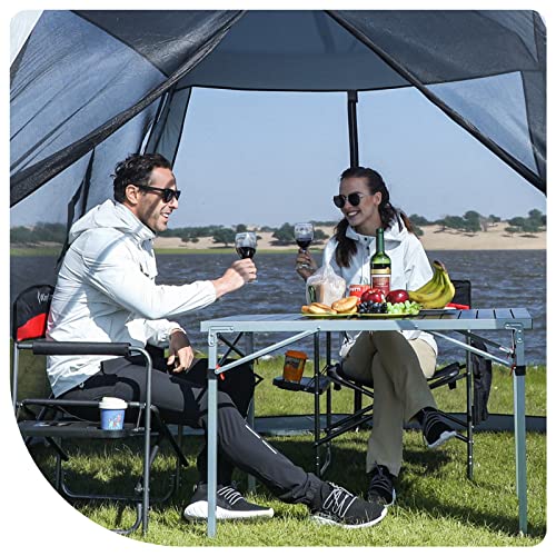 Folding Camping Table Portable Aluminum Roll Up Lightweight for Outdoor Picnic F98743
