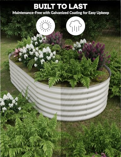 Galvanized Raised Garden Bed for Vegetables, Flowers, Outdoor D165