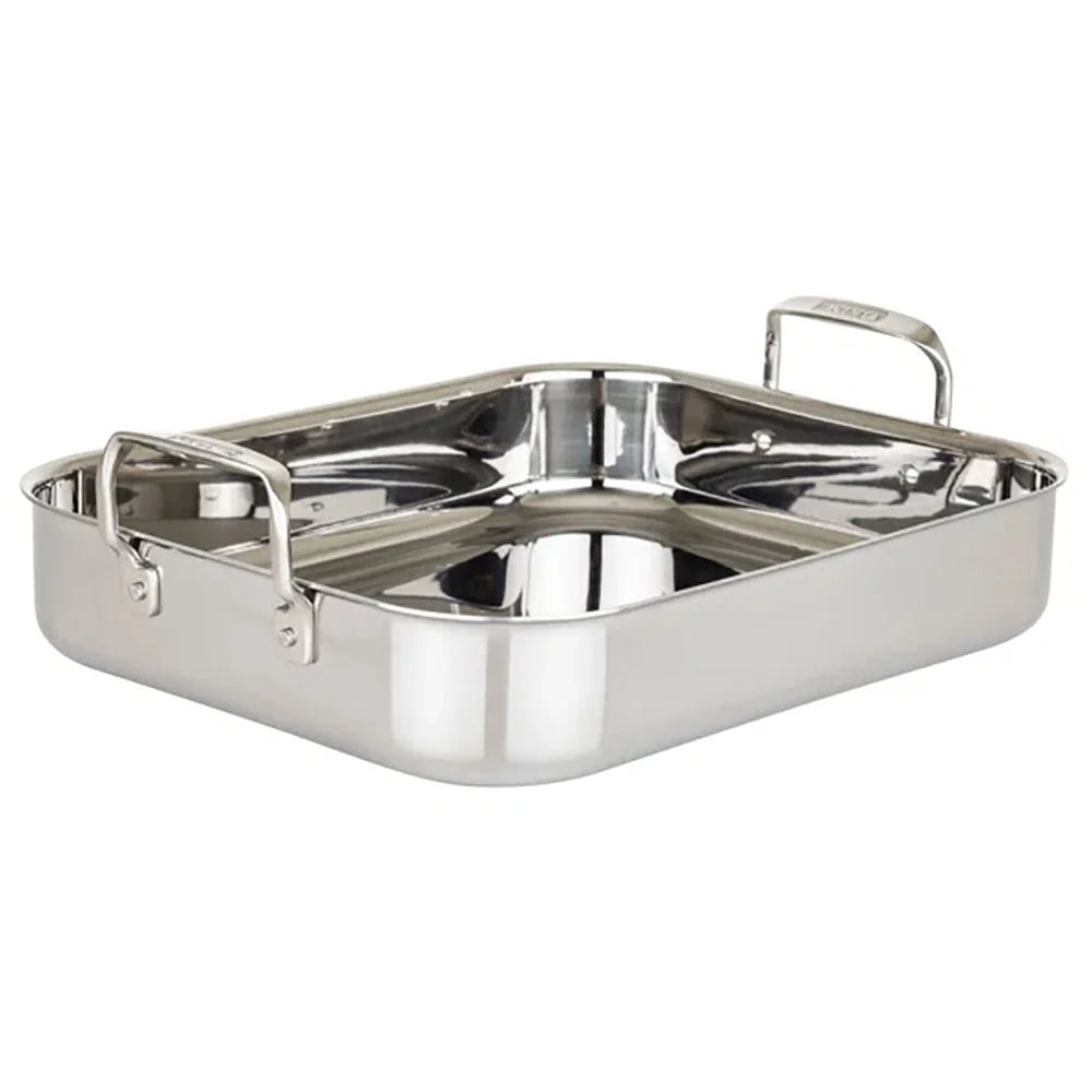 Stainless Steel Roasting Pan with Rack and Thermometer S447564