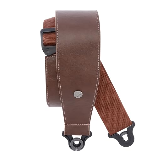 Auto Lock Guitar Strap - 2.5" Width - Brown B812