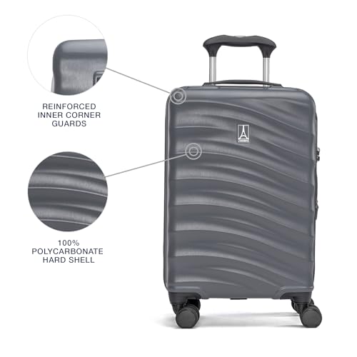Hardside Expandable Carry-On Luggage with 8 Spinner Wheels and TSA Lock J560758