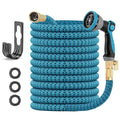 50FT expandable Flex Garden Hose with Triple Layer Latex Core,3/4"Solid Metal Fittings, Extra Strength Fabric Lightweight & No-Kink Flex Water Hose with 10 Function Nozzle