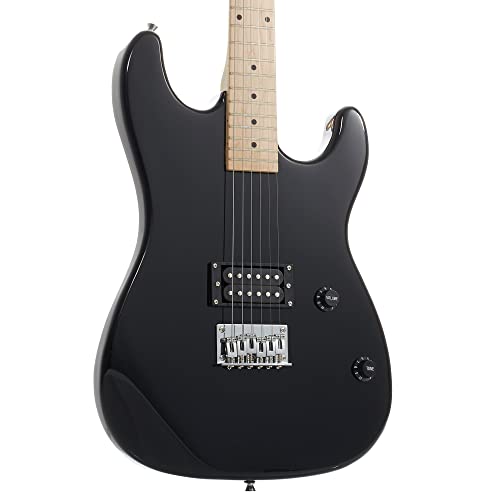 Full Size Electric Guitar with 10-Watt Amp, Black, Right Handed Beginner Kit D640