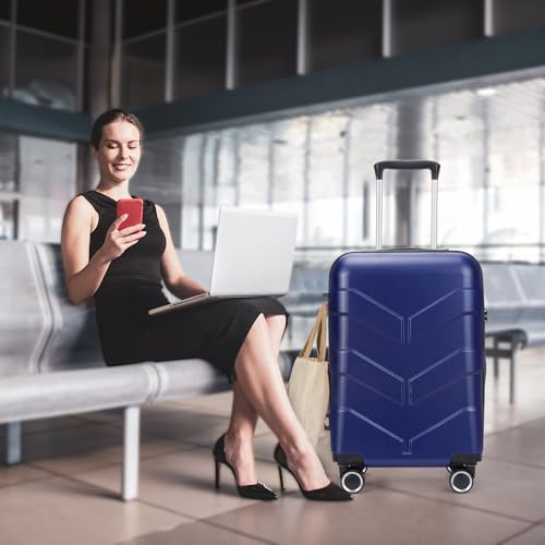 Hardside Carry-On Luggage 22x14x9 with Spinner Wheels R412965