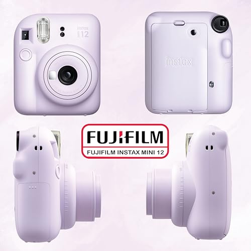 Instax Mini 12 Instant Camera Bundle with 60 Sheets Film and Accessories N9593