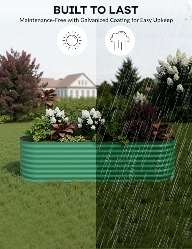 Galvanized Raised Garden Bed for Vegetables, Flowers, Outdoor D165