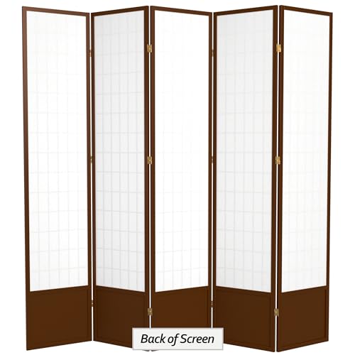 7 ft. Tall Window Pane Shoji Screen Room Divider, 3 Panels T5246