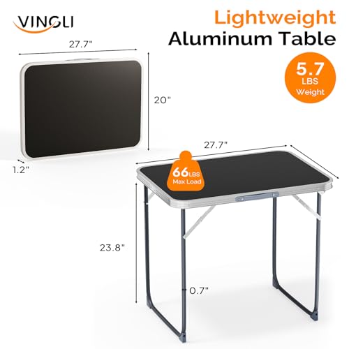 3ft Aluminum Folding Camping Table with Carrying Handle L179408