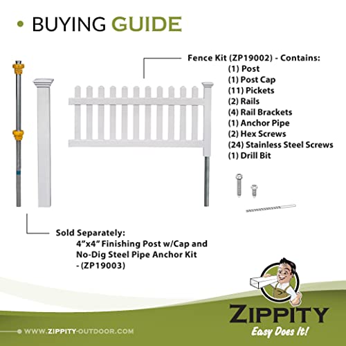 No Dig Fence Panel 36"H x 72"W White S54402