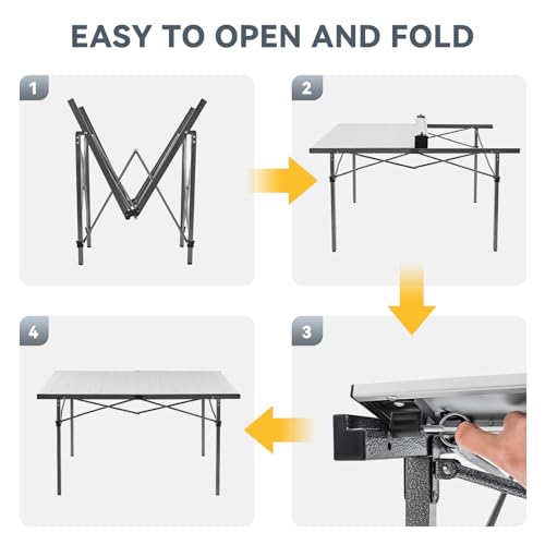 Folding Camping Table Portable Aluminum Roll Up Lightweight for Outdoor Picnic F98743