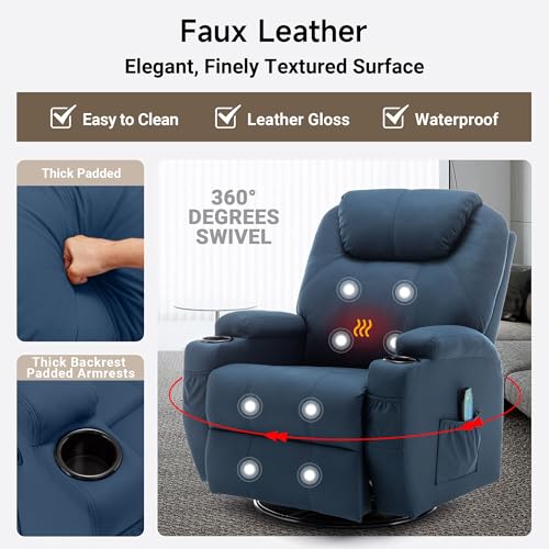 Rocking Recliner Chair with Massage and Heat E368