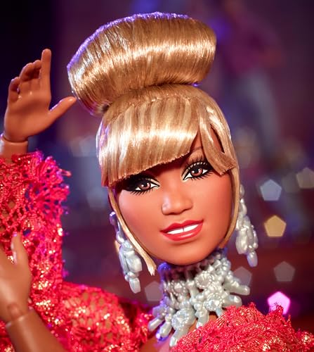 Celia Cruz Queen of Salsa Collectible Doll with Red Lace Dress and Golden Microphone Y261