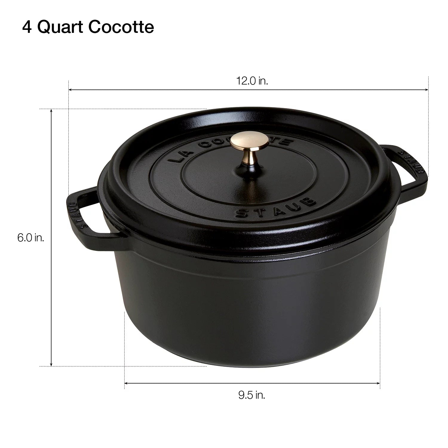 Cast Iron 4-Qt Round Cocotte B795