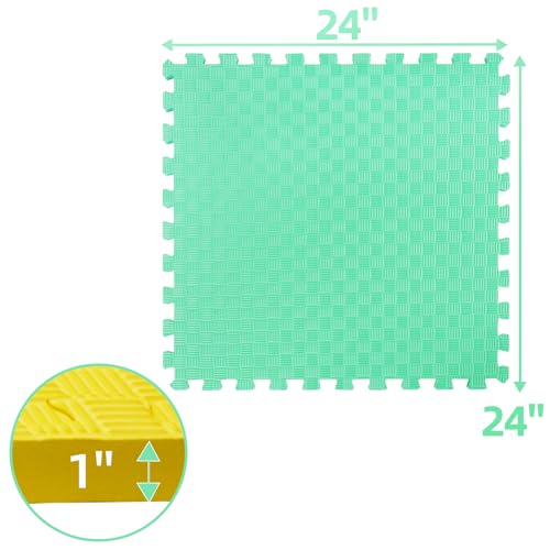 Puzzle Exercise Mat with EVA Foam Interlocking Tiles for MMA, Gymnastics and Home Gym N211438