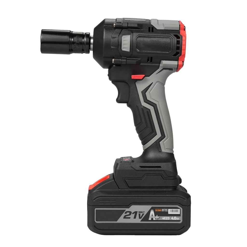 Electric Wrench 1/2 Inch 21V Max Torque 350N.m with 4.0Ah Battery and 17pcs Accessories G771839