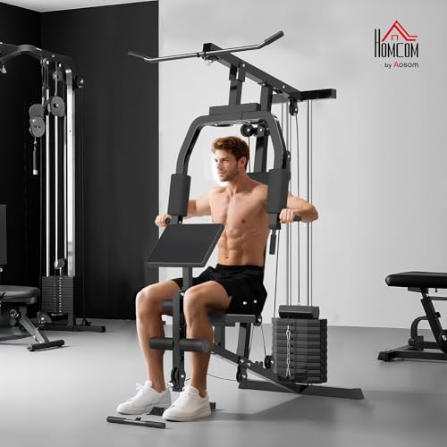 Home Gym System with 99Lbs Weight Stack for Full Body Workout U48999