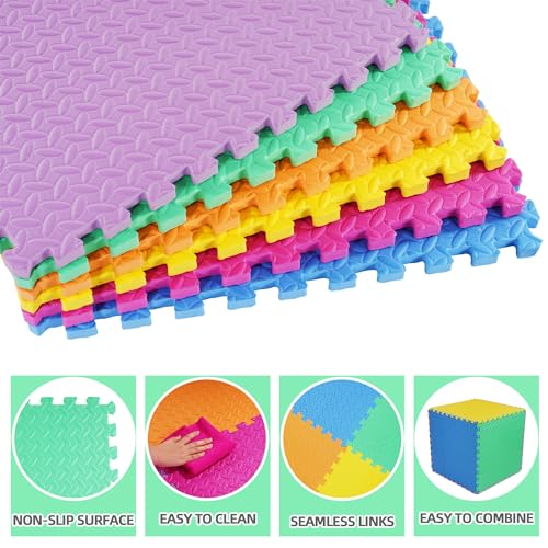Puzzle Exercise Mat with EVA Foam Interlocking Tiles for MMA, Gymnastics and Home Gym N211438
