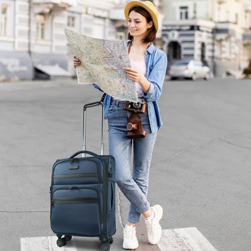 Softside Expandable Carry On Luggage with Spinner Wheels and TSA Lock, 20-Inch R869