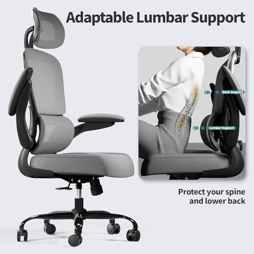 Ergonomic Mesh Office Chair with Wheels, High Back, 330 LBS Capacity C667113