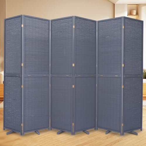 Bamboo Room Divider Folding Privacy Screen, 4 Panel, Beige T32841