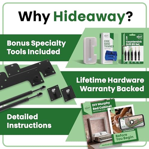 Queen Vertical Murphy Bed Hardware Kit with Bonus Tools L8760