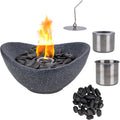 Vipush Tabletop Fire Pits, Multi-Fuel Table Top Fire Pit Bowl for Indoors, Outdoor Portable Tabletop Fireplace, Small Lightweight Fire Pit for Party and Patio Decor, 11inch
