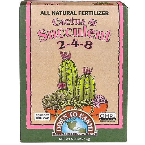 Down to Earth All Natural Fertilizer Cactus & Succulent 2-4-8 Mini Box, 1 Pound