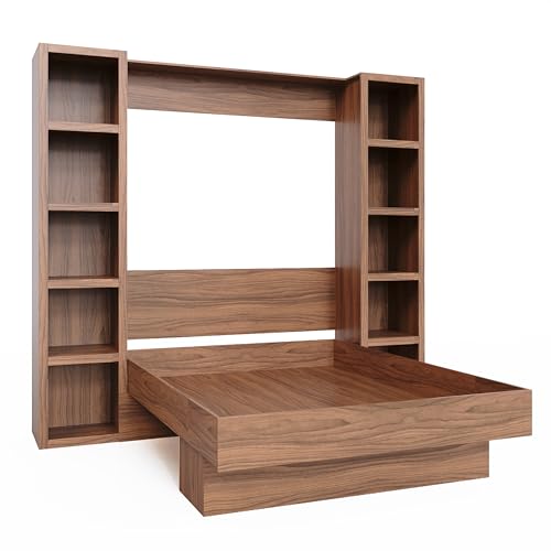 Queen Murphy Wall Bed with Two Bookshelves Y365306