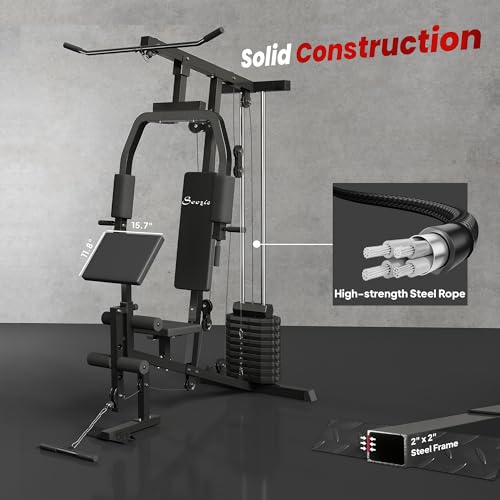 Home Gym System with 99Lbs Weight Stack for Full Body Workout U48999
