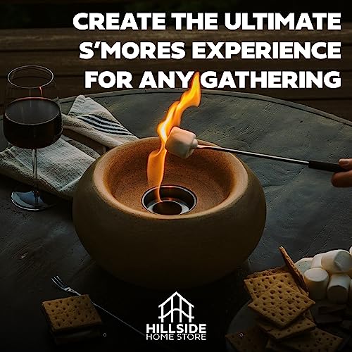 Portable Table Top Fire Pit, Smokeless Concrete Fire Pit Bowl Z34958