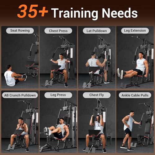 Home Gym Equipment with 150LBS Weight Stack and Pulley System Y2817