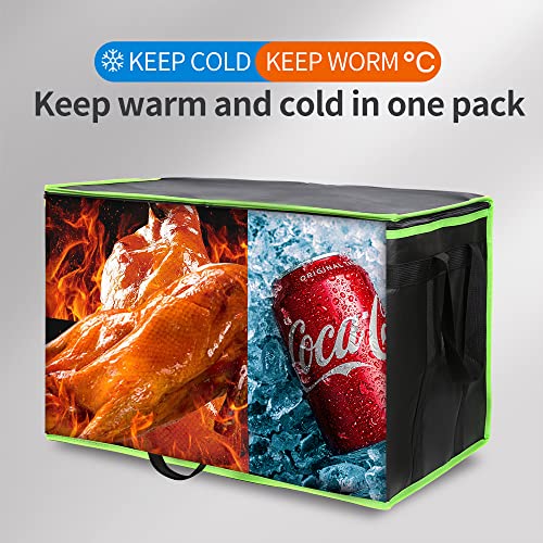 Insulated Food Delivery Bag Hot Cold Meal Carrier Cooler Tote K646948